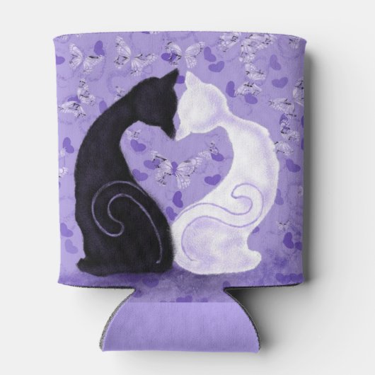 Rafraîchisseur Pour Canette Beau amour peut se refroidir avec couple de chats (Dos)