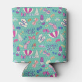 Rafraîchisseur Pour Canette Beau Motif Avec Éléments Été (Dos)