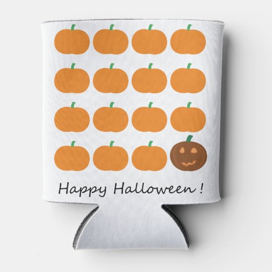 Rafraîchisseur Pour Canette Beau Patch Citrouille Halloween (Devant)