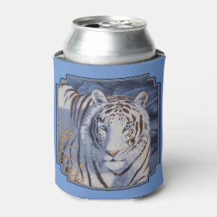 Rafraîchisseur Pour Canette Beau tigre blanc aux yeux bleu cristal