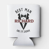 Rafraîchisseur Pour Canette Beau Tux Nom Best Man Mariage Cadeau (Dos)