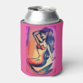 Rafraîchisseur Pour Canette beauté de sirène aux cheveux foncés (Can devant)