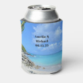 Rafraîchisseur Pour Canette Beautiful Turquoise Tropical Beach Wedding (Can Dos)