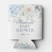 Rafraîchisseur Pour Canette Bébé Floral bleu en Fleur Baby shower Hydrangea (Dos)