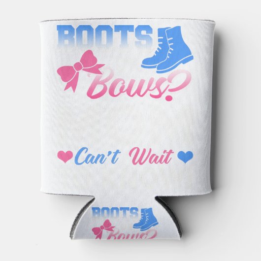 Rafraîchisseur Pour Canette Bébé Genre Révéler Chemise Bottes ou Bows Maman ne (Devant)