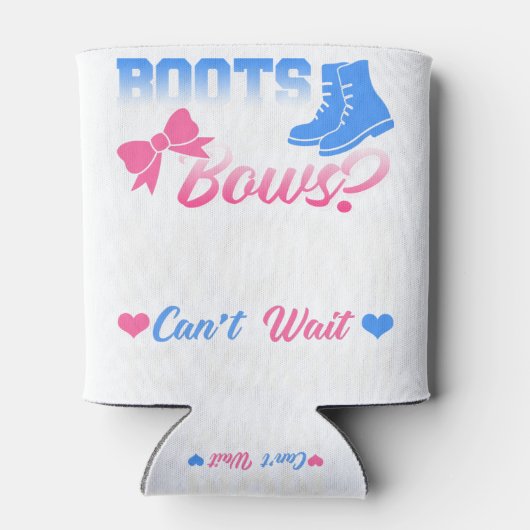 Rafraîchisseur Pour Canette Bébé Genre Révéler Chemise Bottes ou Bows Maman ne (Dos)