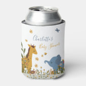 Rafraîchisseur Pour Canette Bébé mignon Animaux Baby shower Floral (Can devant)