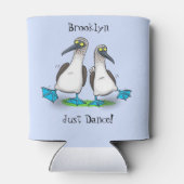 Rafraîchisseur Pour Canette Bébés à pieds bleus amusants oiseaux dansant dessi (Dos)