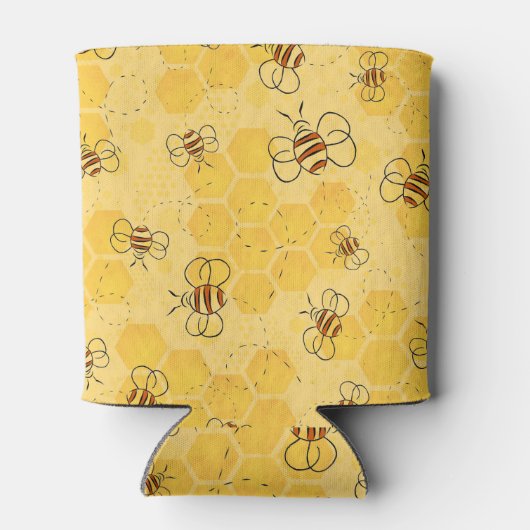 Rafraîchisseur Pour Canette Bee Buzzing Honey Bees mignonne (Dos)