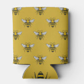 Rafraîchisseur Pour Canette Bee Haven : Motif jaune Vintage (Dos)