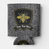 Rafraîchisseur Pour Canette Bee Herringbone Tweed Motif Votre texte (Devant)