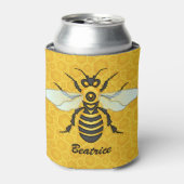 Rafraîchisseur Pour Canette Bee Honeypeb Nom personnalisé Honeybee Hive (Can devant)