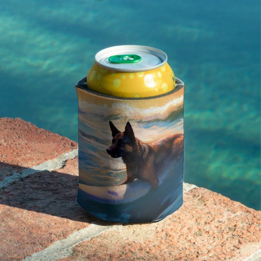 Rafraîchisseur Pour Canette Belge Shepherd Beach Surf Peinture (Piscine in situ)