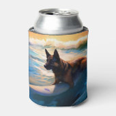 Rafraîchisseur Pour Canette Belge Shepherd Beach Surf Peinture (Can devant)