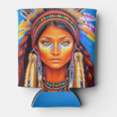 Rafraîchisseur Pour Canette Belle Américaine Autochtone (Devant)