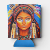 Rafraîchisseur Pour Canette Belle Américaine Autochtone (Dos)