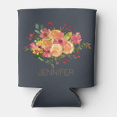 Rafraîchisseur Pour Canette Belle aquarelle fleurs design (Devant)