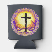 Rafraîchisseur Pour Canette Belle Croix chrétienne détaillée (Dos)