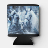 Rafraîchisseur Pour Canette Belle équipe Cheval Hiver Conduite photo (Dos)