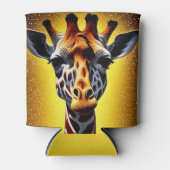 Rafraîchisseur Pour Canette Belle Giraffe avec une Parties scintillant d'or (Devant)