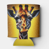 Rafraîchisseur Pour Canette Belle Giraffe avec une Parties scintillant d'or (Dos)