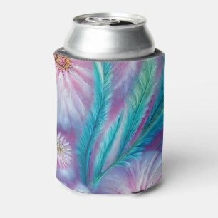 Rafraîchisseur Pour Canette Belle Motif de plumes et fleurs