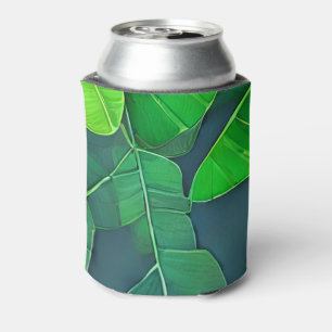 Rafraîchisseur Pour Canette Belle Motif Feuille verte