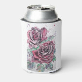 Rafraîchisseur Pour Canette Belle peinture à l'aquarelle rouge Rose (Can Dos)