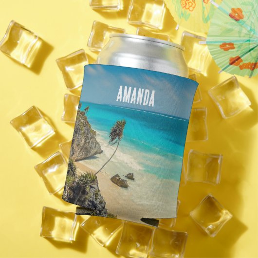 Rafraîchisseur Pour Canette Belle plage de sable Paradis tropical (Été in situ)