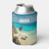 Rafraîchisseur Pour Canette Belle plage de sable Paradis tropical (Can devant)