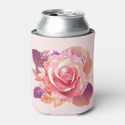 Rafraîchisseur Pour Canette Belle rose rose simple (Can devant)