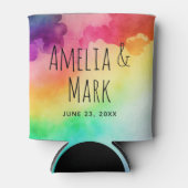 Rafraîchisseur Pour Canette Belles couleurs arc-en-ciel Résumé Design Mariage (Devant)