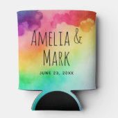 Rafraîchisseur Pour Canette Belles couleurs arc-en-ciel Résumé Design Mariage (Dos)