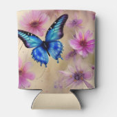 Rafraîchisseur Pour Canette Belles fleurs et papillon (Dos)