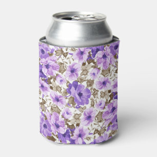 Rafraîchisseur Pour Canette belles fleurs vintages pourpres