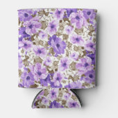 Rafraîchisseur Pour Canette belles fleurs vintages violettes (Devant)