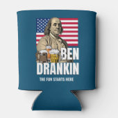 Rafraîchisseur Pour Canette BEN DRANKIN 4 juillet Benjamin Franklin (Dos)