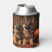 Rafraîchisseur Pour Canette Berger Allemand Chiot Citrouille d'automne (Can devant)