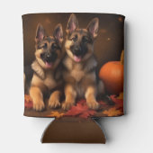 Rafraîchisseur Pour Canette Berger Allemand Chiot Citrouille d'automne (Dos)
