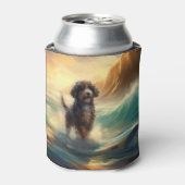 Rafraîchisseur Pour Canette Bernedoodle Beach Surf Peinture (Can devant)