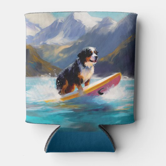 Rafraîchisseur Pour Canette Bernese Mountain Beach Surf Paining (Devant)
