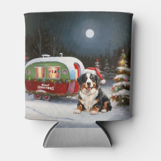 Rafraîchisseur Pour Canette Bernese Mountain Caravan Christmas Adventure (Devant)