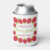 Rafraîchisseur Pour Canette Berry First Strawberry 1er fête d'anniversaire Per (Can devant)