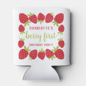 Rafraîchisseur Pour Canette Berry First Strawberry 1er fête d'anniversaire Per (Dos)