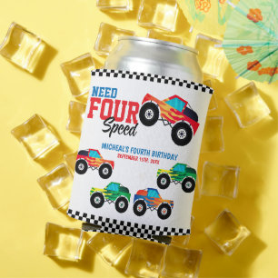 Rafraîchisseur Pour Canette Besoin de quatre vitesses Monster Truck Anniversai