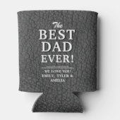 Rafraîchisseur Pour Canette Best Dad Ever Leather Print Photo Collage (Dos)
