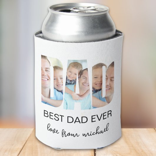 Rafraîchisseur Pour Canette Best Dad Ever Photo Letter