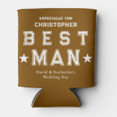 Rafraîchisseur Pour Canette Best Man Appreciation Gift Brown (Devant)