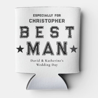 Rafraîchisseur Pour Canette Best Man Appreciation Gift White
