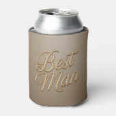 Rafraîchisseur Pour Canette Best Man Gold Script Can Cooler (Can devant)